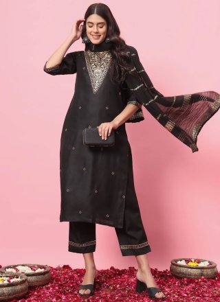 New Trendy Silk Georgette Lucknow chicken work Dress Material Suit For Women
