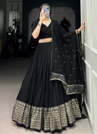 Black Indo Western Lehenga Choli and Black Indo Western Chaniya Choli Online Shopping