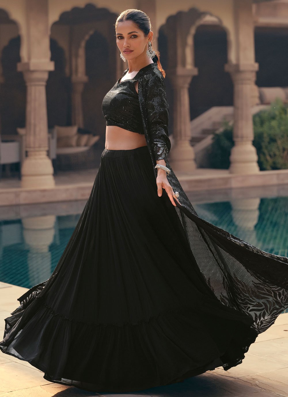 Buy black lehenga online hotsell