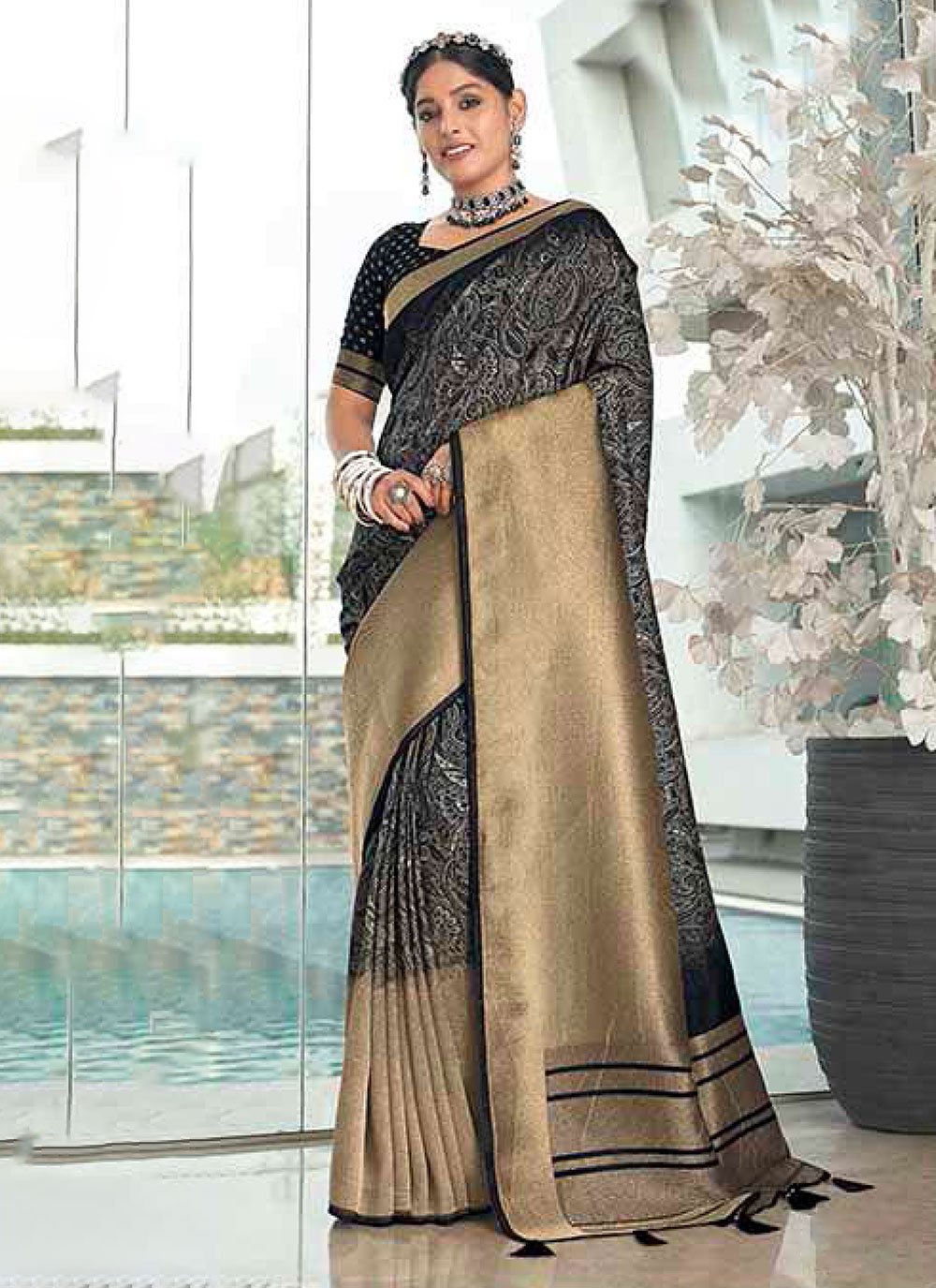 Georgette Sarees With Zari Work | Exclusive Party-Wear Trend 2022