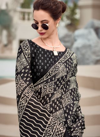 Black Silk Traditional Saree