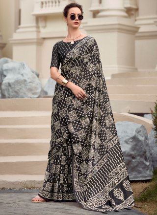 Black Silk Traditional Saree