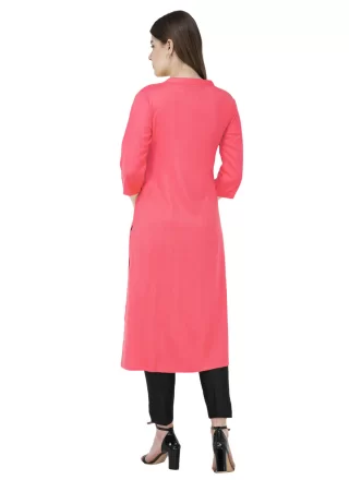 Blended Cotton Casual Kurti with Embroidered Work