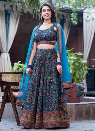 Scaluped Designed Pink Crop top with Lehenga with Classy and Royal Grey  colored Bandhgala Jodhpuri