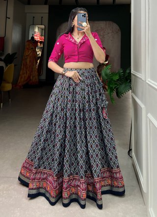 64 129 Hot Pink Lehenga Style Art Raw Silk Patola Print Designer Lehenga Choli Hot Pink Lehenga Style Art Raw Silk Patola Print Designer Lehengas and Hot Pink Lehenga Style