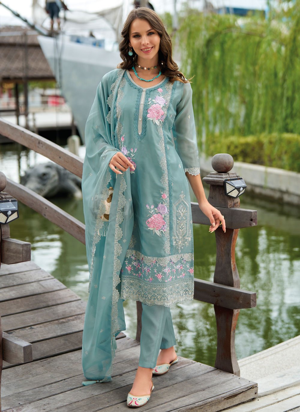 Chikankari salwar suit best sale