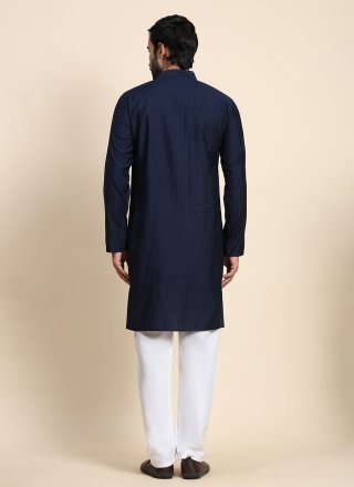 Blue Rayon Kurta Pyjama