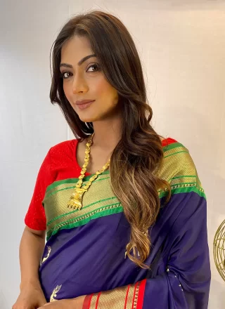 Blue Silk Classic Saree