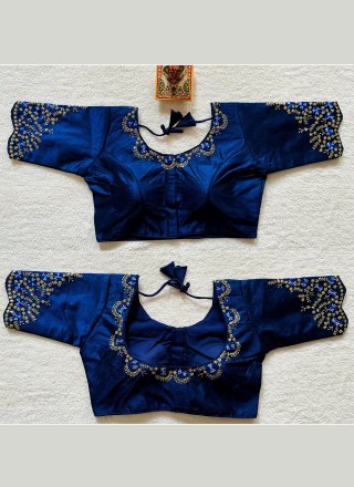 Shop Online Silk Designer Blouse In Black : 278930 -