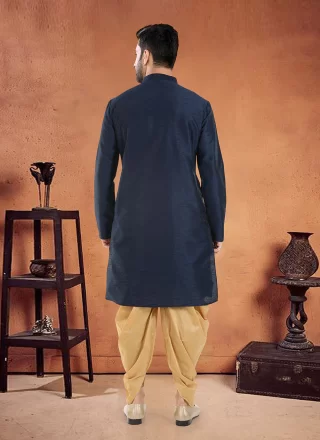 Blue Silk Lace Work Designer