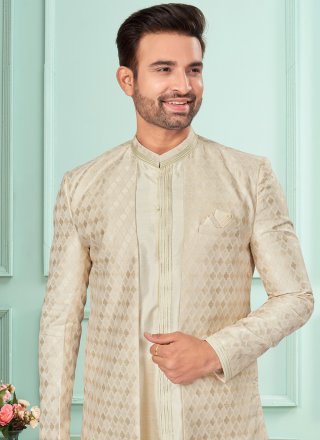 Brocade Indo Western with Embroidered and Jacquard Work