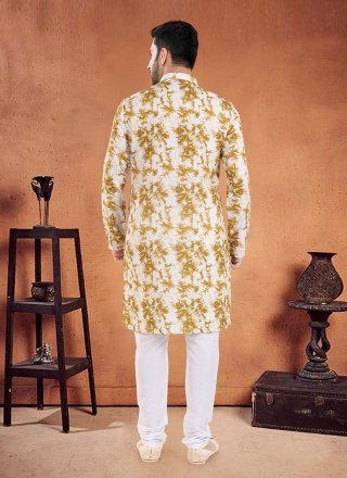 Brown Cotton Kurta Pyjama