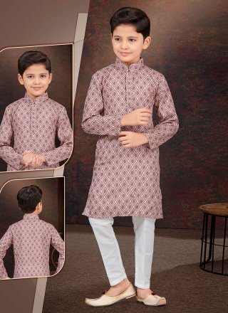 Brown Rayon Kurta Pyjama