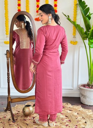 Burgundy Chanderi Salwar Suit with