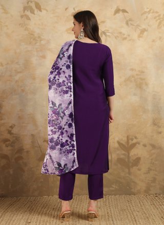 Capricious Wine Chanderi Pant Style Suit