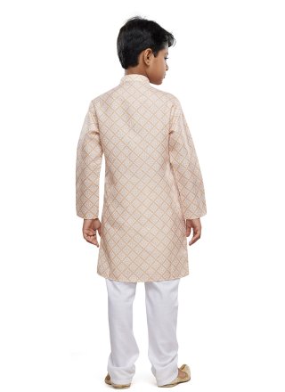 Charismatic Yellow Cotton Kurta Pyjama