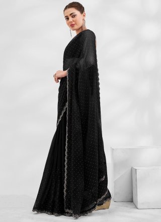 Chiffon Classic Sari In Black