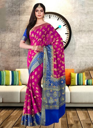 Chiffon Designer Saree with Embroidered Work