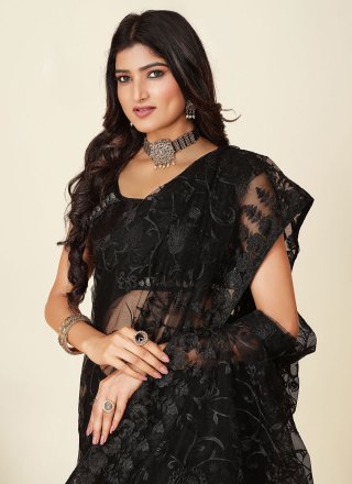 Chinon Designer Sari In Black