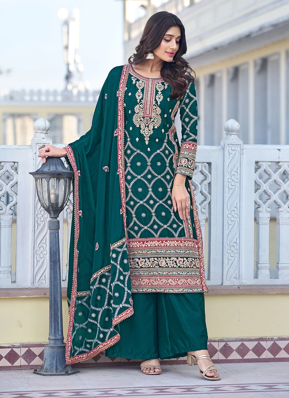 Palazzo salwar suits online best sale