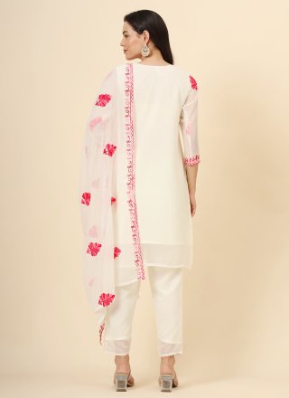 Classical Pink Georgette Pant Style Suit