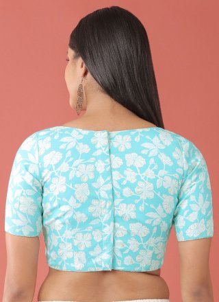 Cotton Blouse In Turquoise