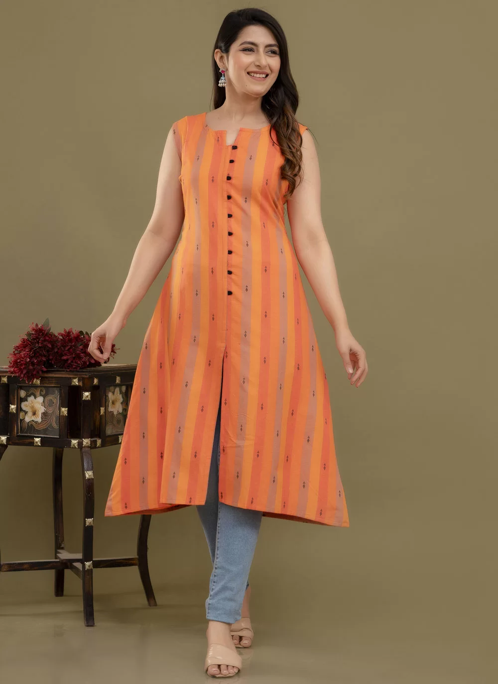 Multi Colour Checks Kurti