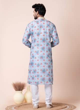 Cotton Kurta Pyjama In Multi Colour