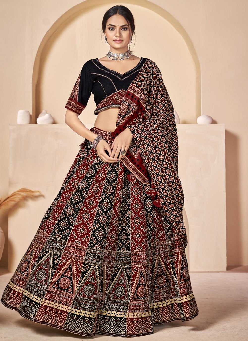 Black Cotton Lehenga Choli and Black Cotton Chaniya Choli Online Shopping