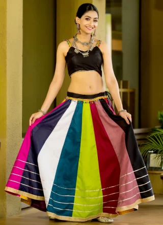 Cotton Readymade Lehenga Choli In Multi Colour