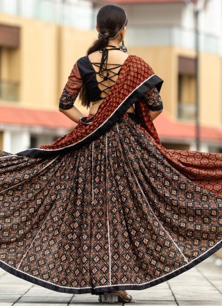 Cotton Readymade Lehenga Choli with Print Work