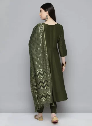 Cotton Salwar Suit In Green