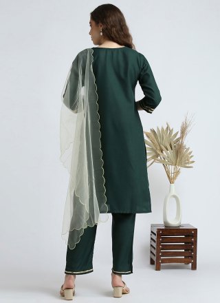 Cotton Salwar Suit In Green
