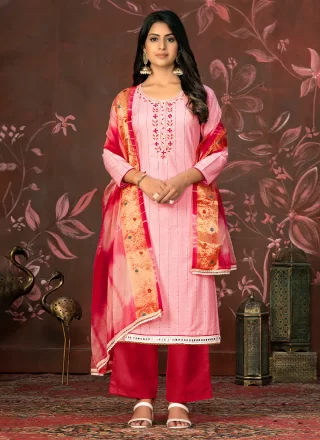 Cotton Salwar Suit In Red