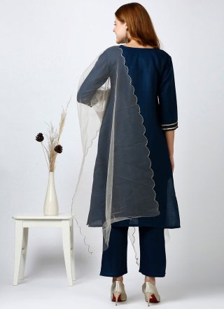 Cotton Salwar Suit with Embroidered Work