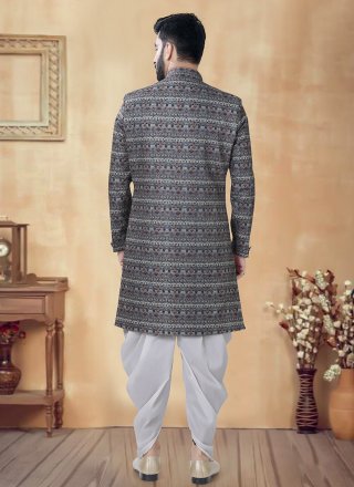 Cotton Sherwani Mens Wear In Green
