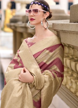 Cotton Silk Trendy Saree In Red and Wine