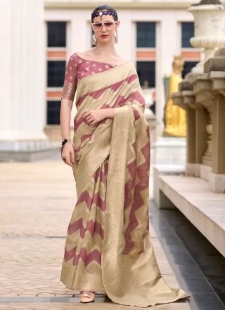 Cotton Silk Trendy Saree In Red and Wine