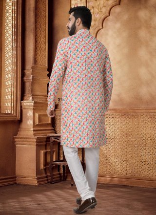 Cream Cotton Kurta Pyjama