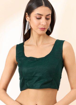 Dainty Green Organza Classic Sari