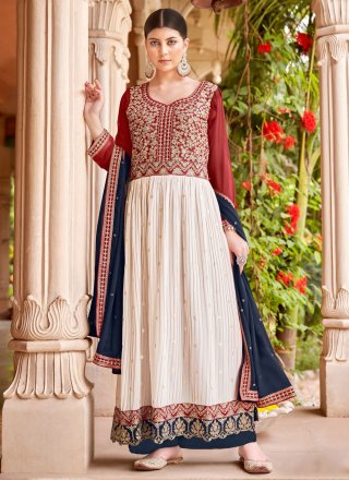 Buy White Palazzo Salwar Suits Online at Best Price on Indian