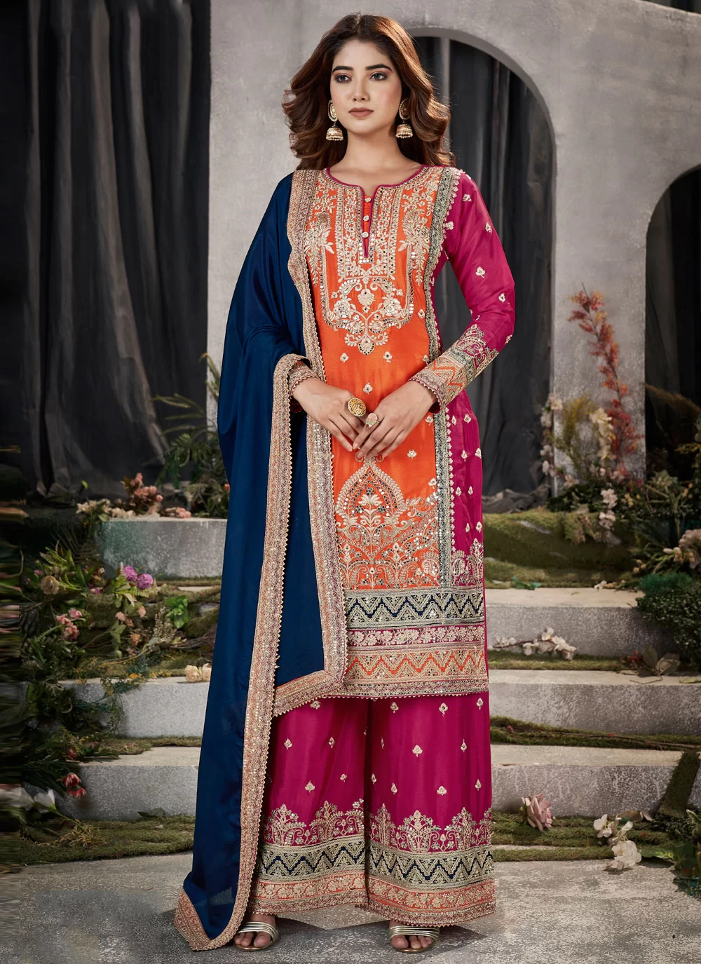 Kavyangle Creation Cotton Blend Embroidered Salwar Suit Material Price in  India - Buy Kavyangle Creation Cotton Blend Embroidered Salwar Suit  Material online at Flipkart.com