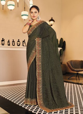 Premium Quality Green Banarasi Silk Saree