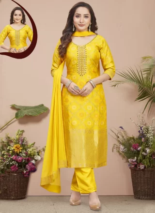 Simpal newest and trending georgette moti work salwar suit and dupatta .