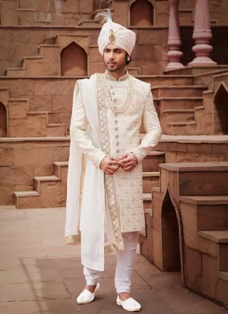 Indian Sherwani for Men Boys white Designer wedding Ethnic Traditional deals Bandhgala Suit Elegant wear jacket