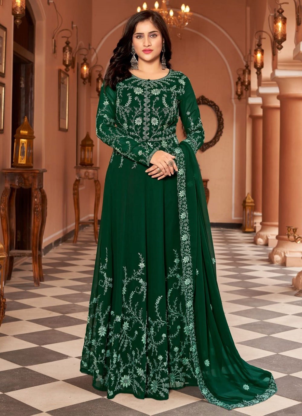 Long sales gown salwar