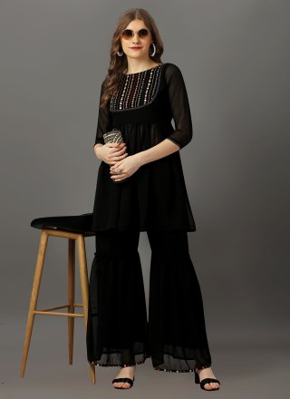 Black Sharara Set | Clothes design, Sharara set, Fashion show dresses