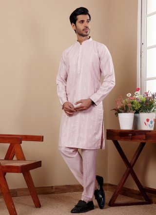 Embroidered Work Silk Designer In Pink