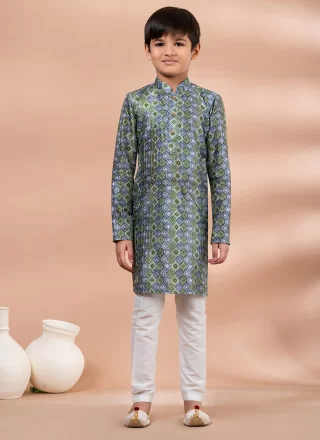Ethnic Multi Colour Fancy Fabric Kurta Pyjama
