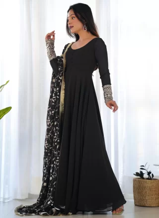 Exceeding Black Faux Georgette Salwar Suit